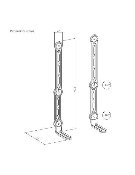 AISENS Soporte Universal Para Barra de Sonido, Negro