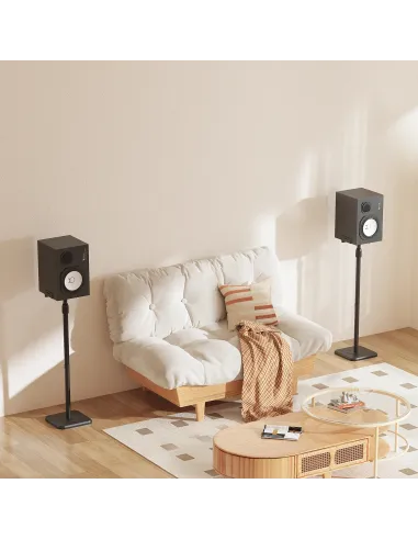 AISENS Soporte Universal De Suelo Giratorio E Inclinable Para Altavoces, Negro
