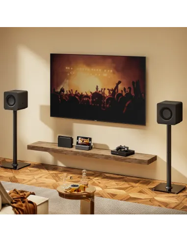 AISENS Soporte Universal De Suelo Para Altavoces, Negro