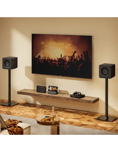 AISENS Soporte Universal De Suelo Para Altavoces, Negro