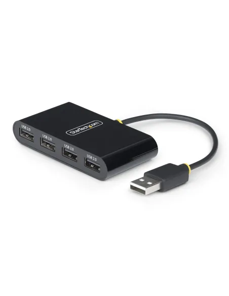 StarTech.com Hub USB 2.0 de 4 Puertos - Ladrón USB Alimentado por el Bus - 480Mbps - Hub Portátil Externo USB - Multiplicador
