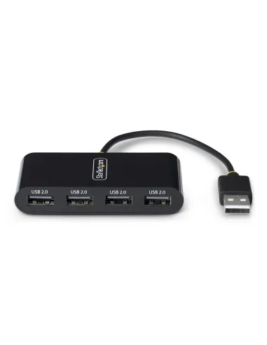 StarTech.com Hub USB 2.0 de 4 Puertos - Ladrón USB Alimentado por el Bus - 480Mbps - Hub Portátil Externo USB - Multiplicador