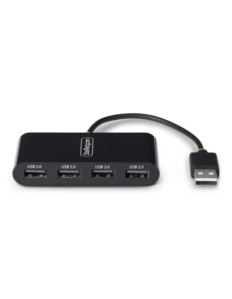 StarTech.com Hub USB 2.0 de 4 Puertos - Ladrón USB Alimentado por el Bus - 480Mbps - Hub Portátil Externo USB - Multiplicador