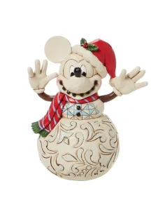 Figura enesco disney muñeco de nieve mickey navideño