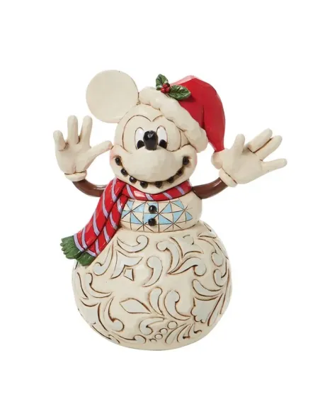 Figura enesco disney muñeco de nieve mickey navideño