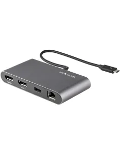StarTech.com Mini Dock Thunderbolt - Docking Station Portátil para 2 Monitores con DP 4K 60Hz, 1x Hub USB-A (USB 5 Gbps), GbE - 2