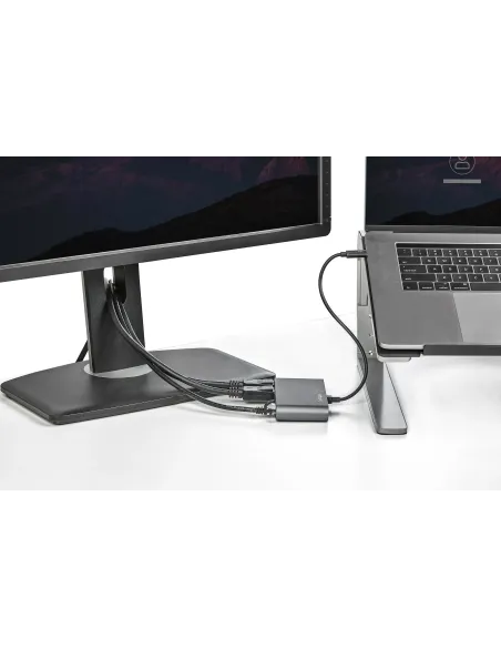 StarTech.com Mini Dock Thunderbolt - Docking Station Portátil para 2 Monitores con DP 4K 60Hz, 1x Hub USB-A (USB 5 Gbps), GbE -