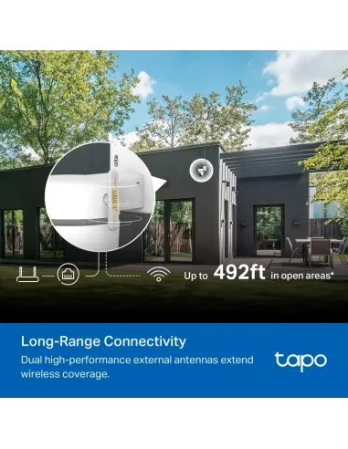TP-Link Tapo TC43(EU) V2 Esférico Cámara de seguridad IP Interior y exterior 2880 x 1620 Pixeles Techo Pared Poste