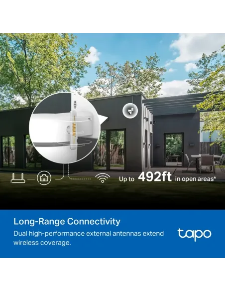 TP-Link Tapo TC43(EU) V2 Esférico Cámara de seguridad IP Interior y exterior 2880 x 1620 Pixeles Techo Pared Poste