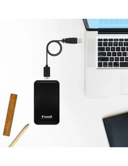 TooQ Caja externa para discos duros 2.5" SATA I II III a USB 3.1 Gen1 con UASP