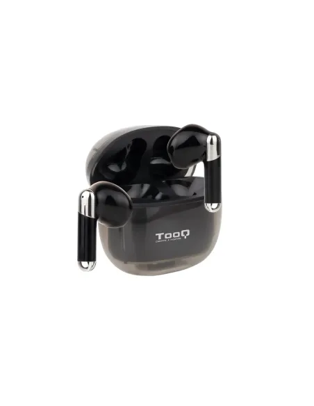 TooQ Onyx Auriculares Inalámbricos + Micrófono Bluetooth con Estuche de Carga, Negros
