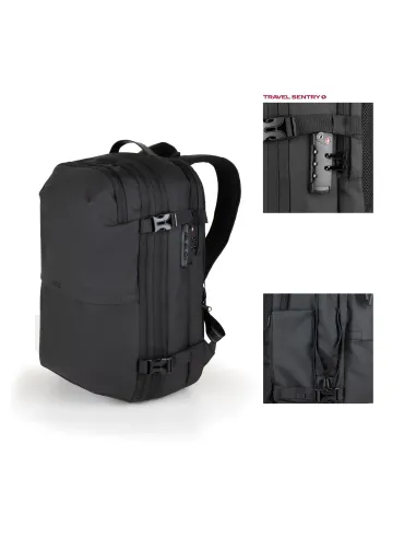 TooQ Mochila de viaje con sistema de compresión al vacío y bomba de aire
