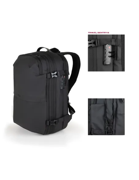 TooQ Mochila de viaje con sistema de compresión al vacío y bomba de aire
