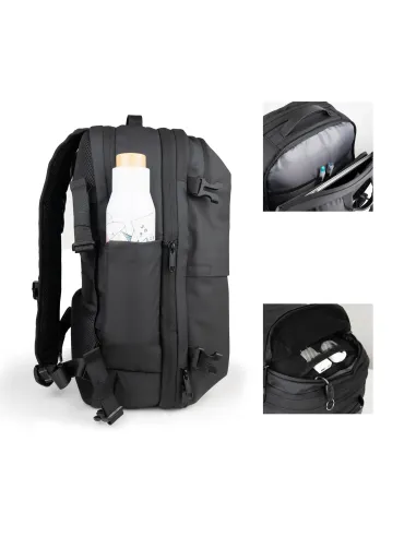TooQ Mochila de viaje con sistema de compresión al vacío y bomba de aire