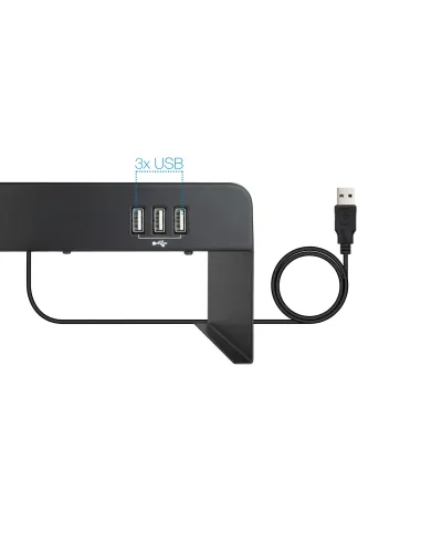TooQ TQMR0124 soporte para monitor Escritorio Negro