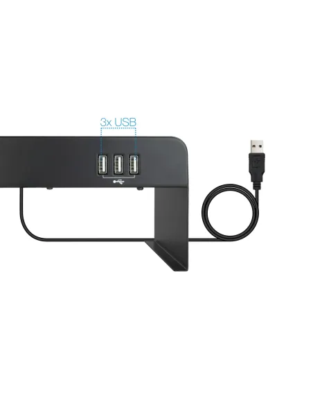 TooQ TQMR0124 soporte para monitor Escritorio Negro