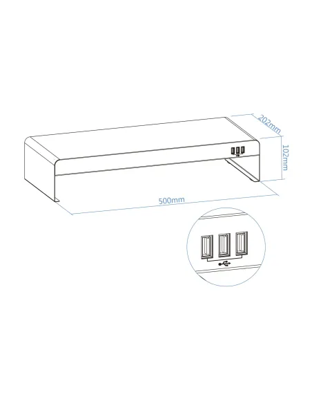 TooQ TQMR0124 soporte para monitor Escritorio Negro