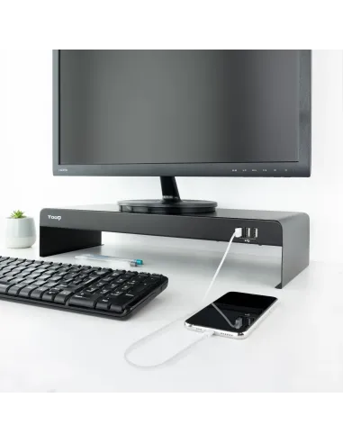 TooQ TQMR0124 soporte para monitor Escritorio Negro