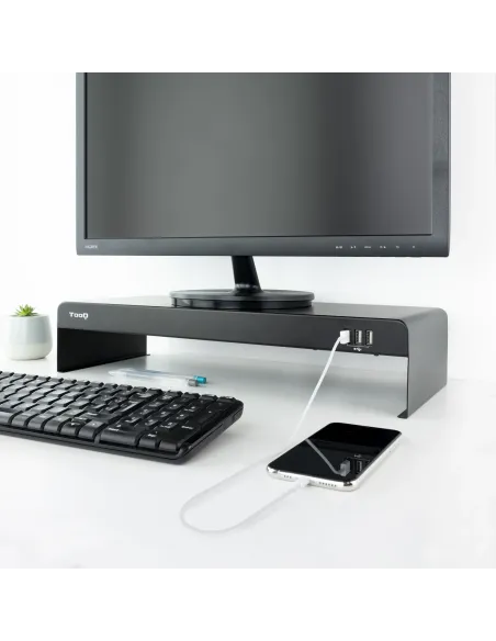 TooQ TQMR0124 soporte para monitor Escritorio Negro