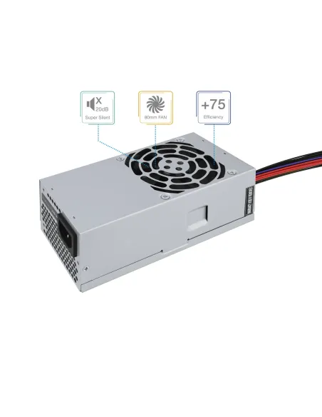 TooQ Ecopower II TFX OEM unidad de fuente de alimentación 500 W 20+4 pin ATX Plata
