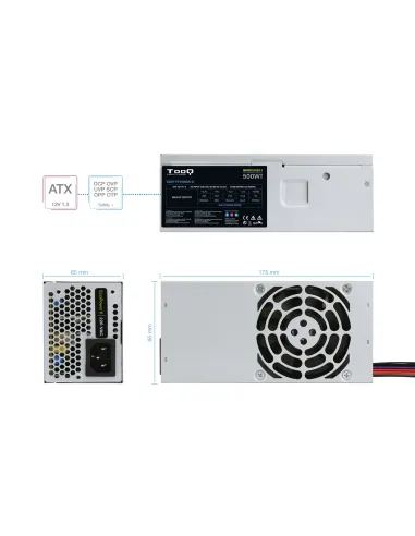 TooQ Ecopower II TFX OEM unidad de fuente de alimentación 500 W 20+4 pin ATX Plata
