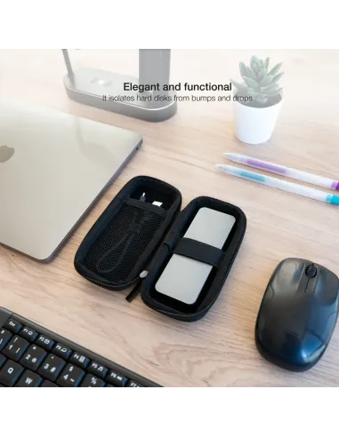TooQ Estuche Protector para Caja Externa M2, Negro