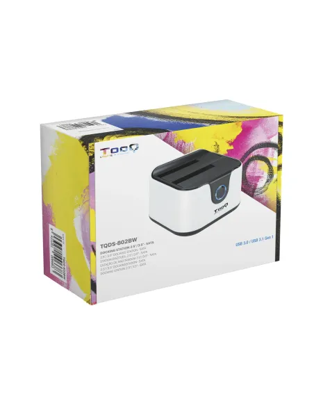 TooQ DOCK STATION SATA 2.5 3.5 A USB 3.0 CLONE OTB NEGRO-BLANCO