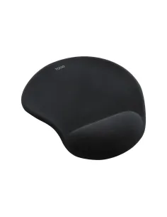 TooQ Alfombrilla para ratón ergonómica con reposamuñecas de gel, Negro