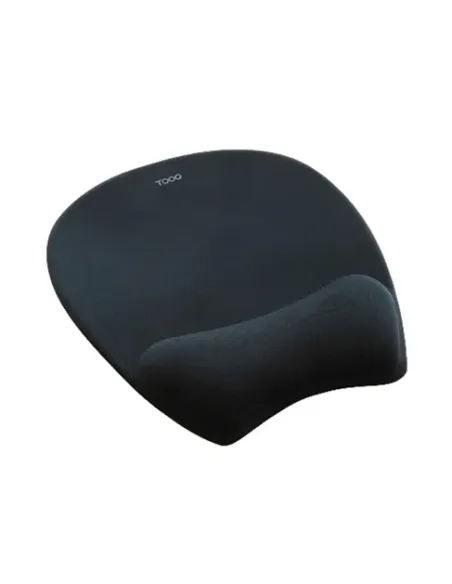 TooQ Alfombrilla para ratón ergonómica con reposamuñecas de Espuma Viscoelástica, Negro