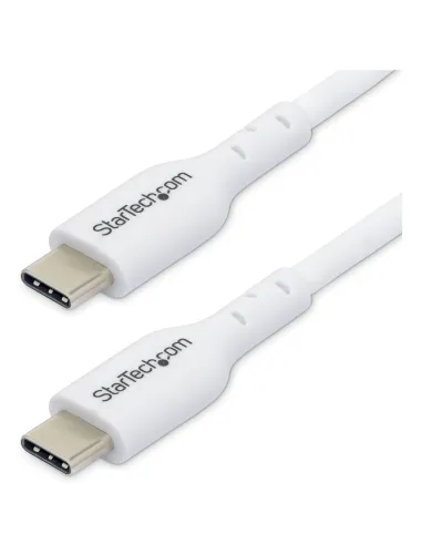 StarTech.com Cable de Carga USB-C Blanco de 1m - Cable UCB Tipo C de Carga para Ordenador Portátil - PD de 60W 3A - Cable de