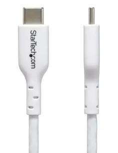 StarTech.com Cable de Carga USB-C Blanco de 1m - Cable UCB Tipo C de Carga para Ordenador Portátil - PD de 60W 3A - Cable de 2