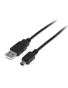 StarTech.com Cable USB de 1m para Cámara - 1x USB A Macho - 1x Mini USB B Macho - Adaptador Negro