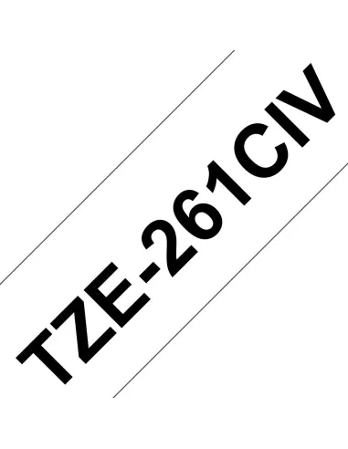 Brother TZE261CIV cinta para impresora de etiquetas Negro sobre blanco