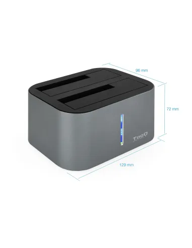 TooQ TQDS-805G base de conexión para disco duro USB 3.2 Gen 1 (3.1 Gen 1) Type-B Aluminio