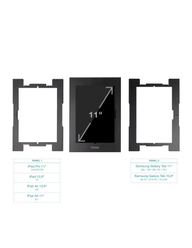 TooQ Marco Antirrobo para Tablets de 11”, Negro