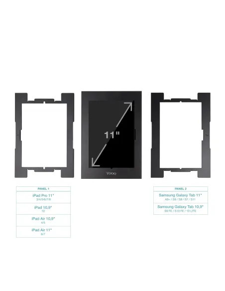 TooQ Marco Antirrobo para Tablets de 11”, Negro