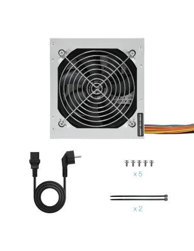 TooQ TQEP-500SSE unidad de fuente de alimentación 500 W 24-pin ATX ATX Plata