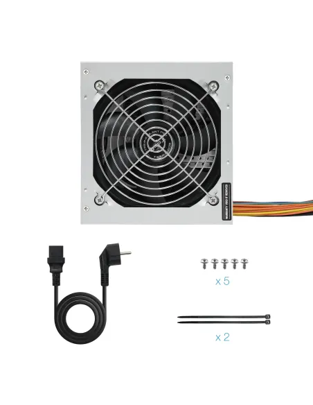 TooQ TQEP-500SSE unidad de fuente de alimentación 500 W 24-pin ATX ATX Plata