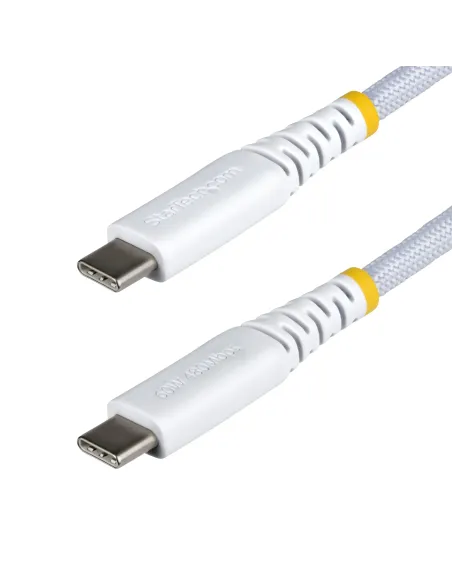 StarTech.com Cable de Carga USB-C Trenzado de TPE y Nailon de 15cm - Cable Cargador USB Tipo C - - Cable Cargador para Portátil