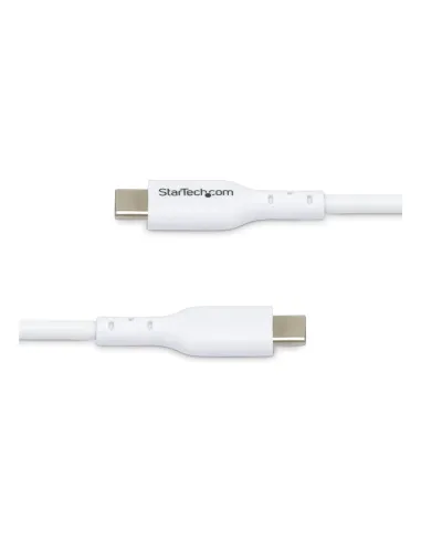 StarTech.com Cable de Carga USB-C Blanco de 2m - Cable UCB Tipo C de Carga para Ordenador Portátil - PD de 60W 3A - Cable de