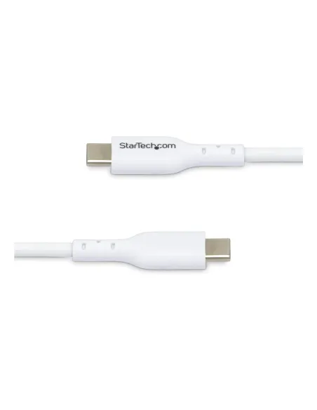 StarTech.com Cable de Carga USB-C Blanco de 2m - Cable UCB Tipo C de Carga para Ordenador Portátil - PD de 60W 3A - Cable de