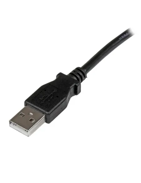 StarTech.com Cable Adaptador USB 2m para Impresora Acodado - 1x USB A Macho - 1x USB B Macho en Ángulo Izquierdo
