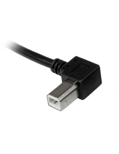 StarTech.com Cable Adaptador USB 2m para Impresora Acodado - 1x USB A Macho - 1x USB B Macho en Ángulo Izquierdo
