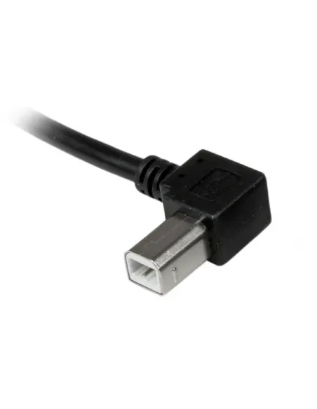 StarTech.com Cable Adaptador USB 2m para Impresora Acodado - 1x USB A Macho - 1x USB B Macho en Ángulo Izquierdo
