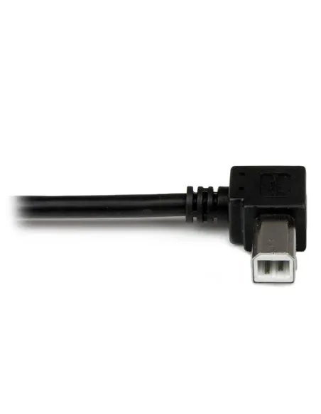 StarTech.com Cable Adaptador USB 2m para Impresora Acodado - 1x USB A Macho - 1x USB B Macho en Ángulo Izquierdo