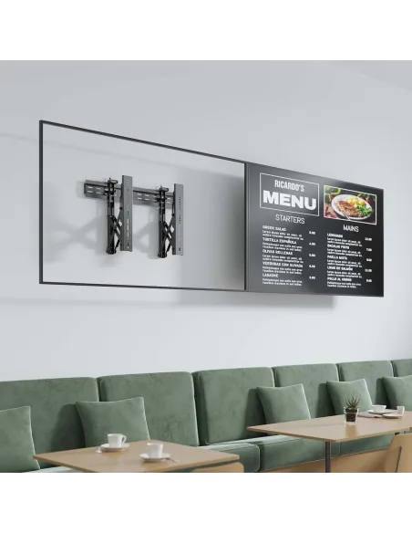 AISENS Soporte para Videowall Nivelable y Función Pop-Out para TV 45Kg de 37-70, Negro