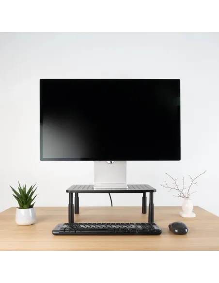 TooQ Soporte Elevador Multiusos para Monitor Portátil, Negro