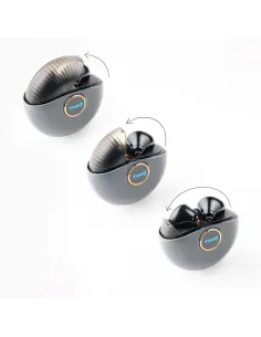 TooQ Snail Auriculares Inalámbricos + Micrófono Bluetooth con Estuche de Carga, Gris Negros 2