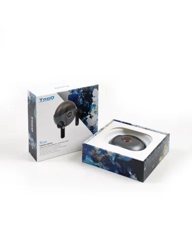 TooQ Snail Auriculares Inalámbricos + Micrófono Bluetooth con Estuche de Carga, Gris Negros