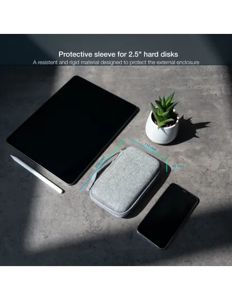 TooQ Estuche Protector para Caja Externa de 2.5”, Gris